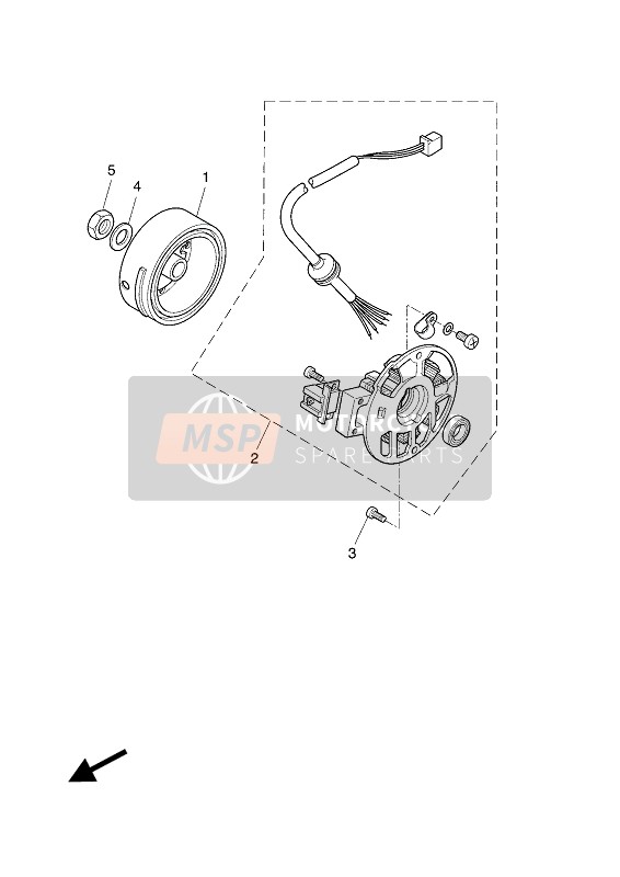 Yamaha YQ50L AEROX 2004 Générateur pour un 2004 Yamaha YQ50L AEROX